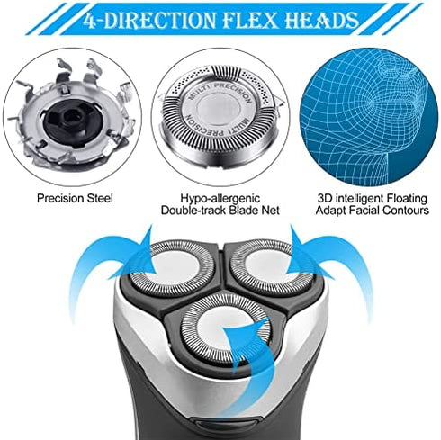6 Pieces SH50/52 Shaver Replacement Heads Compatible with Norelco Series 5000 (S5xxx), AquaTouch (S5xxx), AquaTouch (AT8xx, AT7xx) and PowerTouch (PT8xx, PT7xx), 9 Blades
