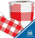 Schoolgirl Style Woodland Whimsy Red and White Bulletin Board Borders, 36 Feet of Scalloped Gingham Classroom Borders for Bulletin Board, White Board, Cork Board, Red & White Desk, Classroom Decor