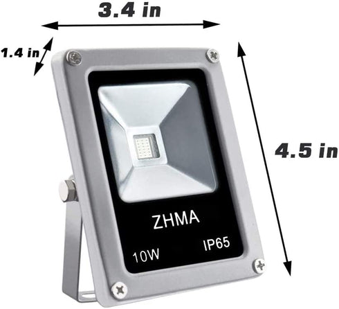 LED Black Light, ZHMA 10W 12v Blackight 2 Pack, 12v Black Light IP65 Waterproof for Glow in The Dark, Blacklight Party, Body Paint, Fluorescent Poster, Neon Glow