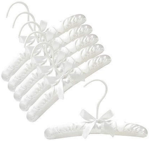 Only Hangers 10" White Baby Satin Padded Hangers