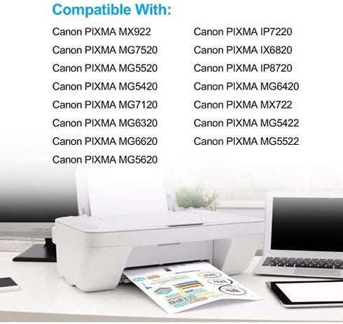 officewrod Compatible 251XL CLI251 Ink Cartridges Replacement for Canon 251 CLI-251XL (3 Yellow, 3 Cyan, Magenta, 9 Packs), Work with PIXMA MX922 MG7520 MG5520 MG5420 MG7120 color SK2503C-T2FW9745