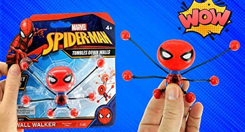 JA-RU Spiderman Stretchy Window-Crawler (1 Unit) | Wall-Climber and Window Walker-Rolling Sticky Toys | Marvel Avengers Superhero Fidget Toys | Party Favors and Novelty Toys for Kids. 6812-1