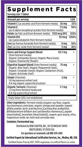 Iron Supplement, New Chapter Fermented Iron Complex with Organic Whole-Food Ingredients + One Daily Non-Constipating Dose- 60 Count (Pack of 1), 2 Month Supply
