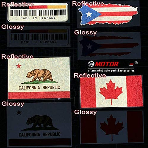 2X Reflective 4'' Polish Eagle Polska Poland USA Flag Decal Sticker Car Vinyl sda1