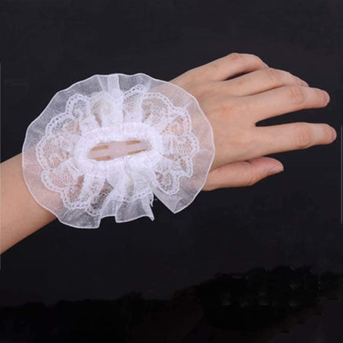Bomandu Pack of 8 Elastic Pearl Wrist Corsage Bands Wristlets DIY Wrist Corsages Accessories for Wedding Prom Party