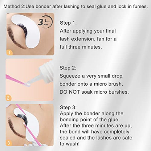EMEDA Lash Bonder for Eyelash Extensions, Not Glue, Glue Accelerator for Eyelash Extensions, Sealer Adhesive, Speed up Glue Drying Time,Add Glue Elasticity,Lock in Glue Fume(15ml Super Bonder Sealant)