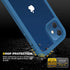 Diaclara Designed for iPhone 12/12 Pro Case, Full Body Rugged Case with Built-in Touch Sensitive Anti-Scratch Screen Protector, Soft TPU Bumper Case for iPhone 12/12 Pro 6.1" (Blue and Clear)