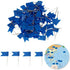 Yetaha 100PCS Travel Map Pins, Flag Push Tacks Assorted Plastic Drawing Pins for Cork Board World Map Picture Hanging Home School Office (Blue)