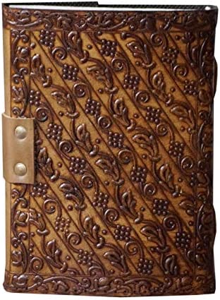 Leather Journal with Clasp Celtic Dragon Embossed Journal Vintage Sketchbook Parchment Paper Writing Wiccan Pagan Notebook for Women Diary Appointment Organizer Poetry Book 7x5 Inches