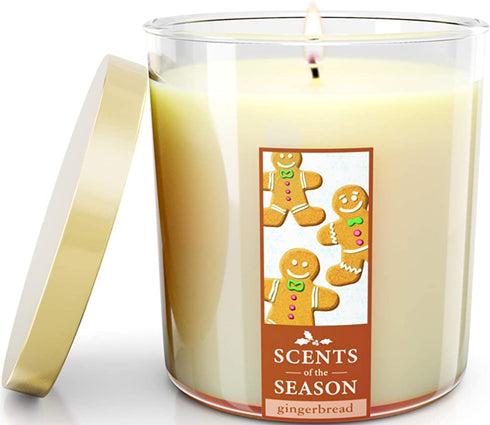 Gingerbread Christmas Cookie Scented Candles | All-Natural Clean Soy Candle | Delightful Home Fragrance | Non-Toxic Long Burning Soy Wax | 12.5 oz Jar | Hand Made in the USA by Stillwater Bath and Body