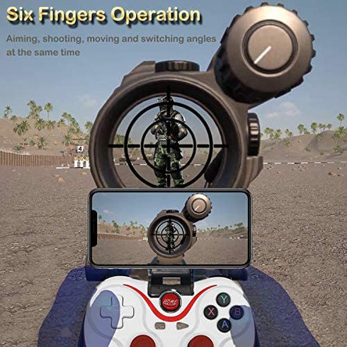 Mobile Game Controller for Android, Megadream Wireless Key Mapping Joystick Gamepad for Call of Duty & PUBG Mobile & More, Compatible for Samsung Galaxy LG HTC Other Phone Tablet, Not for iOS