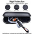 Enerfort Hard EVA Razor Travel Case Compatible with Gillette Men's Razor - Mesh Pocket for 2 Razor Blades + Lightweight Carrying Handle + Durable Zipper (Only Case) (Black)