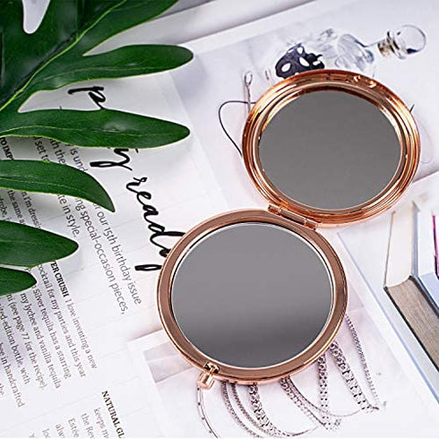 Ueerdand Daughter Gifts from Mom and Dad, Birthday Graduation Gifts for Her, Christmas Holiday Sentimental Present for Women Girls, Rose Gold Purse Pocket Makeup Compact Mirror