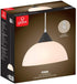 Globe Electric 60435 Finn 1-Light Plug-in Pendant, Dark Bronze, Frosted Plastic Shade, Clear Hanging Cord