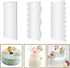 LIFVCNT 7 Pcs Clear Acrylic Cake Scraper Decorating Comb Set, Cake Icing Scraper Smoother Toolset for kitchen, 11 Patterns for DIY Cream Cake Decorating Mousse Kitchen Supplies for Bread Dough Fondant