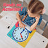Magnetic Writable Dry Erase Learning Clock | Clock for Kids Learning to Tell Time | Large 12" Demonstration Teaching Time Practice Clock with Dry Erase Writing Surface | Pen Included | (Rainbow)