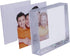 Glitter Picture Frames Acrylic Friends Family Snow Globe Photo Frame Gifts Dad Picture Frame (4x4" Silver)