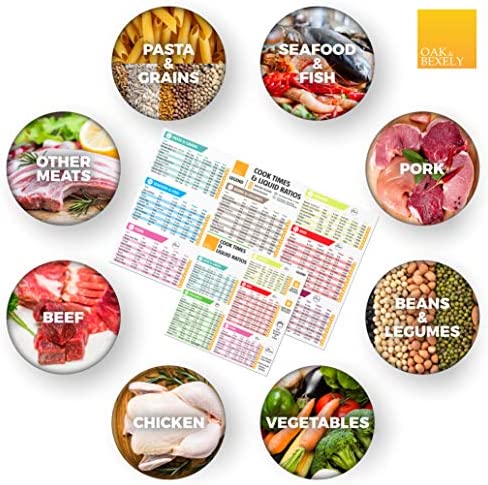 Pressure Cooker Accessories - Insta Pot Cheat Sheet Magnet Set - Instant Pot Times Cookbook
