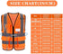 A-SAFETY Orange High Visibility Safety Vest Reflective,, 3M Multi Pockets Working Vest Working Uniform Zipper Front ANSI/ISEA Standards 7 Pockets Class 2,3XL