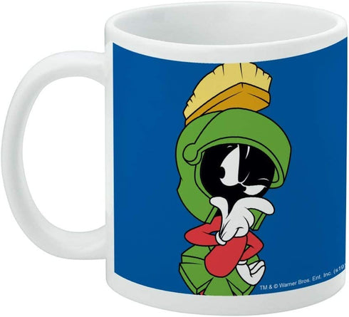Looney Tunes Marvin The Martian Ceramic Coffee Mug, Novelty Gift Mugs for Coffee, Tea and Hot Drinks, 11oz, White