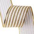 2-1/2" Wide 5 Yard Stripe Wired Edge Ribbon Christmas Ribbon for Gifts Wrapping Wreath Tree Ornaments (63MM-Glitter Gold)