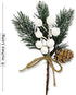 Artificial Christmas Picks 8 Pack, White Christmas Berries Stems Pine Branches Cones Holly Spray /Winter Holiday Floral Pick for Xmas Decor Wreath, Garland, Crafts, Xmas Tree, Gift Wrap, DIY Ornaments