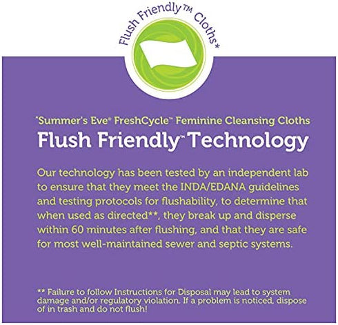 Summer's Eve FreshCycle Cleansing Cloths, Reduces Period Odor, 14 Count