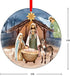 WaaHome Nativity Scene Christmas Ornaments 3'' Religious Christmas Ornaments Christian Ornaments for Christmas Tree Decorations Gifts