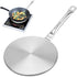 RAINBEAN 7.5Inch Heat Diffuser Simmer Ring Plate, Stainless Steel with Stainless Handle, Induction Adapter Plate for Gas Stove Glass Cooktop Converter, Flame Guard Induction Hob Pans