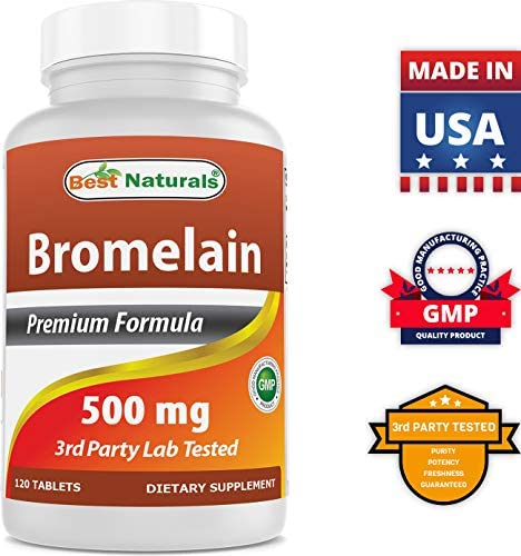 Best Naturals Bromelain Proteolytic Digestive Enzymes Supplements, 500 mg, 120 Tablets - Supports Healthy Digestion, Joint Health, Nutrient Absorption