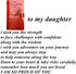 To My Daughter Leather Journal from Mom -I Am so Proud of You-7.88"x4.7"Embossed Vintage Refillable Writing Journal for Christmas,Birthdays (From Mom to Daughter)
