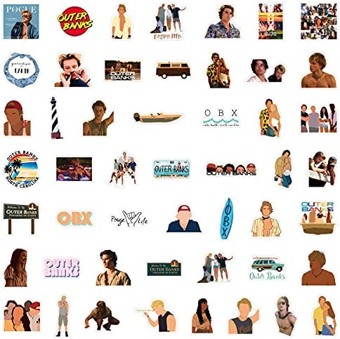 Outer Ban_ks Vinyl Stickers 101 Pcs Party Supplies Vinyl Waterproof Sticker Aesthetic Stickers Mobile Phone Stickers for Phone Case Laptop Water Decoration(Outer Ban_ks Tv)