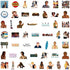 Outer Ban_ks Vinyl Stickers 101 Pcs Party Supplies Vinyl Waterproof Sticker Aesthetic Stickers Mobile Phone Stickers for Phone Case Laptop Water Decoration(Outer Ban_ks Tv)