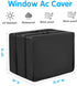 Zomia Window Air Conditioner Covers for Outside Units, Window AC Cover Outdoor Waterproof -21.5" W x 16" D x 15" H Inches Black