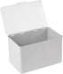 mDesign Plastic Storage Stackable Durable 6 Qt. Container Bin Organizer Box with Lid - for Organizing Kitchen, Pantry, Bathroom, Bedroom - Holds Food, Snacks, Makeup - Light Gray/Clear
