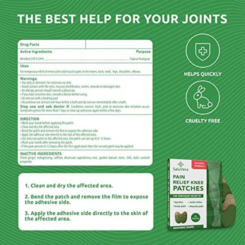 Pain Relief Patches | Warming Herbal Plaster Pain Patches | Knee Pain Patch Paste | Heat Patches for Pain Relief and Inflammation | Long Lasting Relief of Joint Pains | 12 Count
