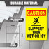 Caution Slippery When Wet or Icy - 8 x 12 Coroplast Slippery When Wet Sign - Caution Ice Sign - Slippery Sign Warning - Caution Wet Floor Sign Yellow