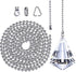 2 Pieces Pull Chain Ceiling Fan Pull Chain Ornaments Light Pull Chain Extension Decorative Crystal Pull Chain, 1 Meter Long Each Chain(Crystal Cone)