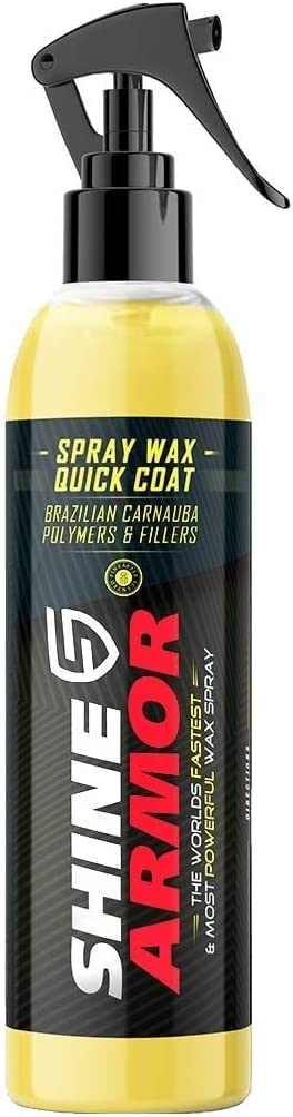 Car Wax with Carnauba Wax Liquid Spray Wax for Car Hybrid Hydrophobic Car Polish and Car Shine Spray Spray Wax Car Sealant & Paint Protection Fast Auto Car Wax Spray Coating 8 Fl Oz by SHINE ARMOR