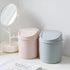 SOUJOY 4 Pack Mini Trash Can, 3L Plastic Desktop Garbage Can with Lid, Modern Desk Waste Bin for Bathroom Vanity, Desktop, Tabletop, Countertop or Coffee Table