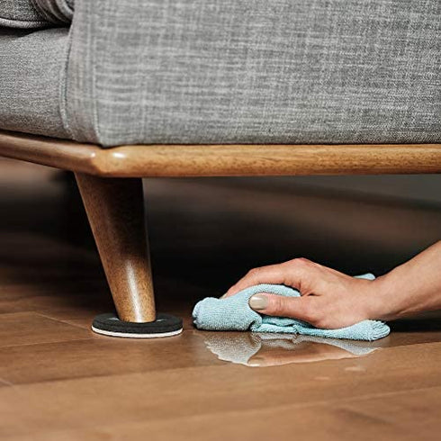 Super Sliders 3 1/2" Round Reusable Furniture Sliders for Hard Surfaces - Effortless Moving and Surface Protection, Beige (16 Pack)