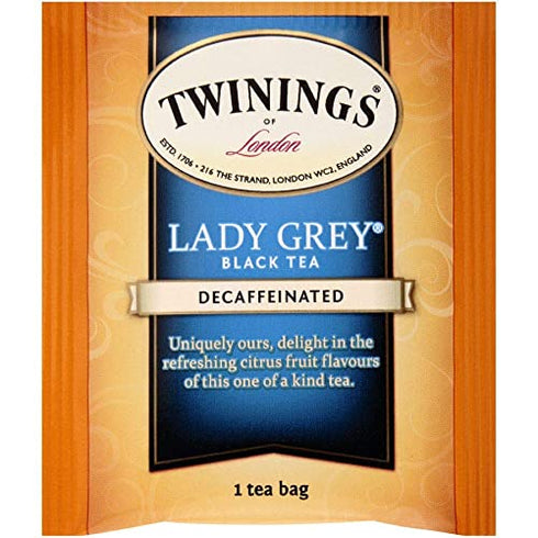 Twinings of London Lady Grey Tea Decaf Box of 20 Tea Bags