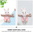 KESYOO Rabbit Wall Hook Resin Bunny Coat Hooks Wall Mount Decorative Animal Figurine Hooks Rack Hangers Holders for Clothes Towels Robe Keys Hats Bags Cable Wire