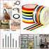 Whiteboard Pinstripe Tape 12 Rolls 1/8” Thin White Board Dry Erase Line Gridding Tape (Black)