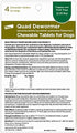 Elanco Chewable Quad Dewormer for Small Dogs, 2-25 lbs, 4 Chewable Tablets, White