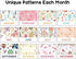 Mokani Small Desk Calendar 2023-2024 (8"x6"), Mini Monthly Desktop Calendar from January 2023 to June 2024, Academic Year Standing Desk Calendars with Planner Stickers