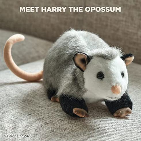 Bearington Harry Plush Opossum Stuffed Animal, 9 Inch