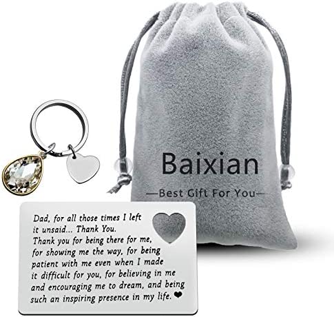 Funny Birthday Cards for Dad Fathers Day Card Thank You Dad Gift Engraved Wallet Insert Card Love Note for Father from Daughter Christmas Gifts, Best Dad Gift Ideas, Thank You for Being There for Me