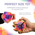 Karmagami “Pixels” and Boho 2 Pack Sensory Toy for Kids - Kaleidocycle Fidget Toy for Adults to Stay Calm & Focused - Tear-Resistant Desk Manipulative Gadget (Ages 4+)