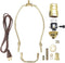 B&P Lamp® Brass Plated Finish Table Lamp Wiring Kit with a 8 Inch Harp and 3-Way Socket